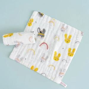 5pcs 베이비 페이스 타올 손수건 목욕 먹이 얼굴 수건 닦아 Burp Cloth Lot Muslin 6 레이어 코튼 소프트 베이비 타월