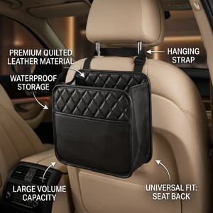다기능 자동차 시트 수납 가방 가죽 수납 가방 쓰레기 봉투 수납 가방 대부분의 자동차 모델에 적합