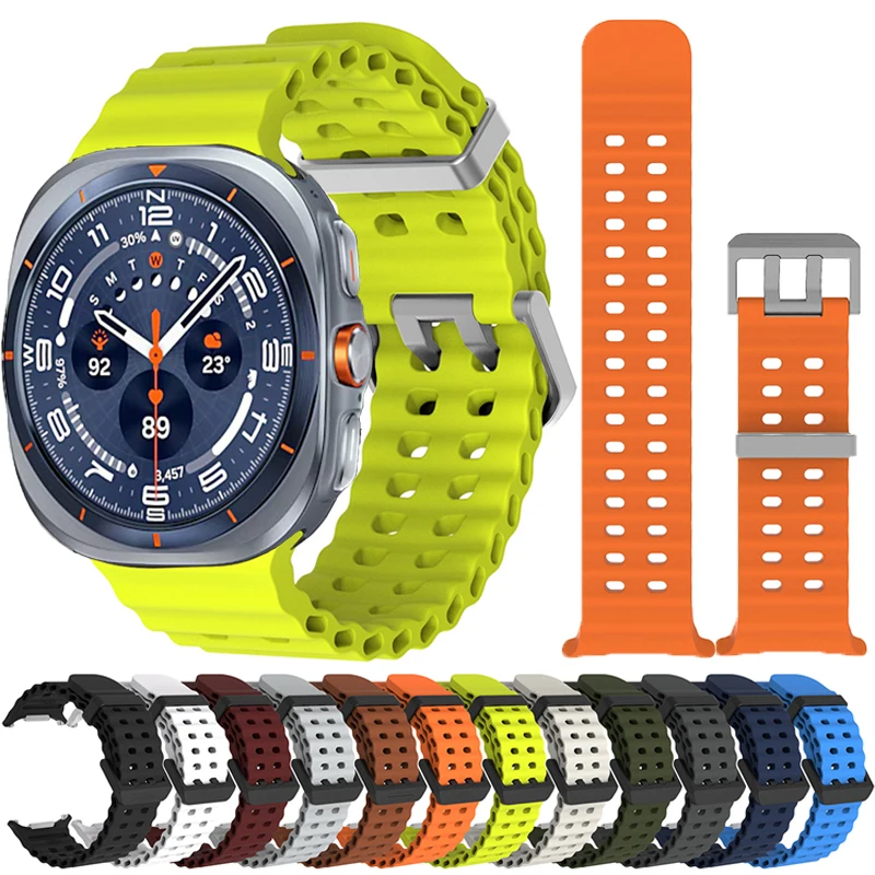 삼성 갤럭시 시계 용 마린 밴드 Ultra 2025 스포츠 실리콘 스트랩 팔찌 삼성 갤럭시 울트라 47mm 시계 밴드 액세서리