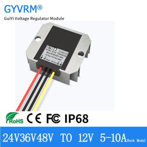 GYVRM 24V 36V 48V 60V ~ 12V 5A 6A 8A 10A 스텝 다운 DC DC 컨버터 48V-12V 전압 조정기 벅 자동차 트럭 보트 전원 공급 장치