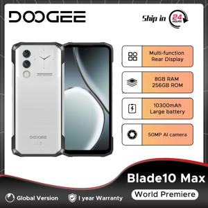 글로벌 버전 DOOGEE Blade10 Max 견고한 휴대폰 32GB(8+24) 256GB 6.56인치 HD+ IPS UNISOC T7200 옥타 코어 50MP 카메라 안드로이드 15 NFC