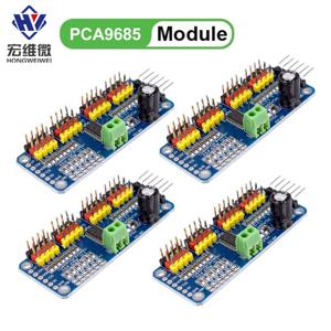 1-10PCS PCA9685 로봇 컨트롤러 IIC 인터페이스 Arduino 로봇/라즈베리 파이용 16채널 12비트 PWM 서보 모터 드라이버 보드