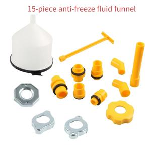 15개 세트 부동액 주입용 플라스틱 깔때기 자동차 냉각수 주입용 물탱크 냉각수 주입용 깔때기