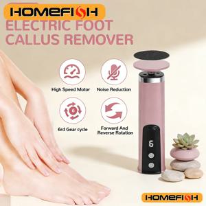 2-in-1 전기 발 각질 제거기 - 충전식 무선 강력 페디큐어 도구 (각질 제거 및 네일 파일)