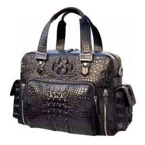 새로운 악어 노트북 가방 악어 가죽 정품 가죽 남성 서류 가방 럭셔리 브랜드 남성 핸드백 남성 메신저 컴퓨터 가방