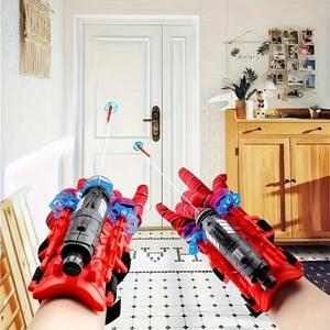 스파이더 글러브 발사기, 흡착컵 슈팅 장난감, 인터랙티브 장난감, 크리스마스 및 할로윈 파티 장난감에 적합