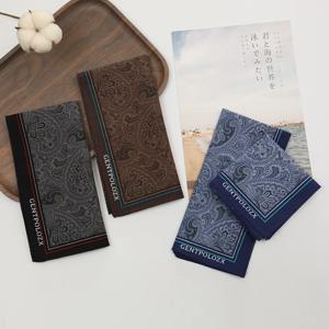 3/6Pcs 코튼 프린트 손수건 신사 레트로 퓨어 코튼 향수 얇은 흡수성 땀 닦기 핸드 타월 스퀘어 43cm