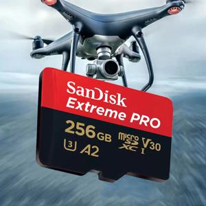 샌디스크 익스트림 프로 microSDXC UHS-I 카드 64GB 128GB 256GB 메모리 카드 A2 C10 U3 V30 4K UHD 비디오 TF 카드 최대 200M/s 읽기 속도