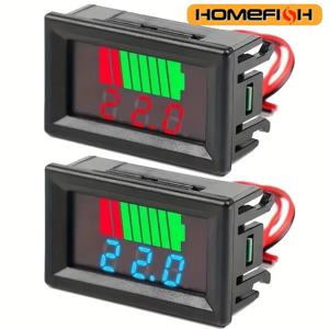 12V 24V 36V 48V 60V 자동차 배터리 충전 수준 표시기 리튬 배터리 용량 측정기 디스플레이 LED 테스터 볼트미터
