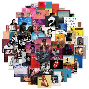 55PCS 가수 앨범 커버 그래피티 스티커 DIY 여행가방 노트북 태블릿 스피커 장식 벽 스티커 선물 스티커