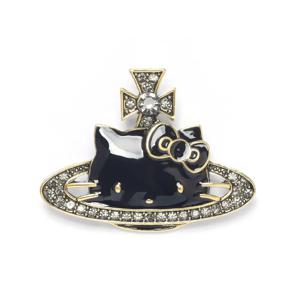 만화 헬로 키티 브로치 Kawaii Saturn 키티 배지 핀 애니메이션 주변기기 소녀 장식 휴일 선물