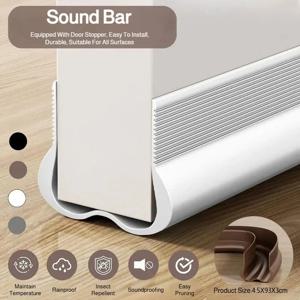 곡선형 문 하단 밀폐 스트립 문 틈 방음 스트립 무소음 방풍 스티커 문 하단 씰