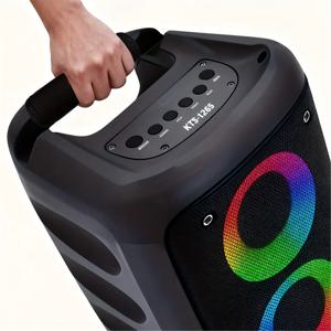 JBi Boombox 1/2/3 휴대용 스피커용 핸들 보호 커버 - 미끄럼 방지 핸들, 검은색 체크 무늬 디자인의 내구성 있는 패브릭