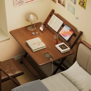 높이 조절 가능한 접이식 책상 – 학생, 기숙사 및 작은 침실을 위한 공간 절약형 공부 책상, 컴팩트한 컴퓨터 책상