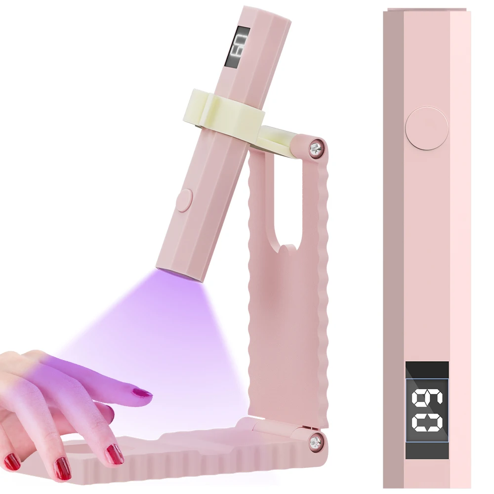 타이머 기능이 있는 UV LED 네일 램프, 조절 가능한 브래킷 베이스와 LED 표시등, 빠른 경화 및 젤 네일용 전문 네일 건조기