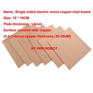 5 개/몫 10*10CM 1.4MM 두께의 단면 전기 목재 구리 코팅 라미네이트 범용 보드 범용 보드 실험 보드