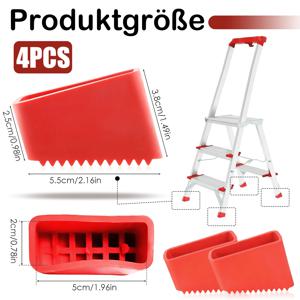 4개입 사다리 미끄럼 방지 발판 알루미늄 발판 접이식 계단 패드 고무 팁 교체용 보호 커버