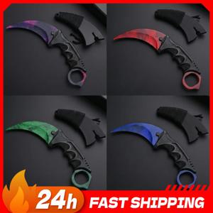 18.8cm 4가지 스타일 도플러 카람빗 세이코 메탈 모델 게임 주변기기 합금 클로 나이프 야외 훈련용 나이프 소품 카람빗 장난감