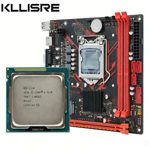 Kllisre B75 메인보드 LGA 1155 소켓 DDR3 M.2 NVMe(인텔 i5 3570 CPU 포함)