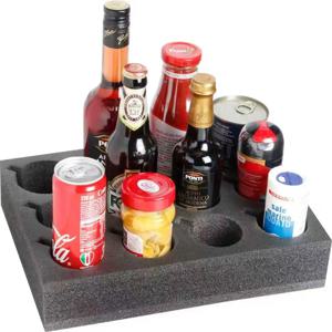 1개 캠핑카 버블컵 유리잔 받침대 수납함 컵홀더 랙 모터홈 대형 여행 차량용