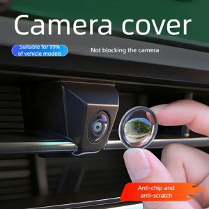 2PCS 자동차 카메라 보호 커버 전면 범퍼 카메라 안티 스크래치 쉴드 렌즈 가드 PC 보호 커버 키트