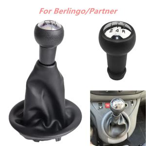 Citroen Berlingo III MK3 for Peugeot Partner 2008-2021 자동차 기어 시프트 노브 레버 시프터 스틱 게이 터 부츠 커버 PU 가죽