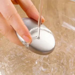 1pcs 스테인레스 스틸 냄새 제거 비누 주방 마늘 및 생선 탈취 손 세척 비누 탈취 냄새 제거 도구