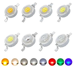 1W 3W 높은 전원 LED 칩 램프 전구 SMD COB 다이오드 따뜻한 차가운 흰색 빨간색 녹색 파란색 노란색 빛 구슬 스포트라이트 통