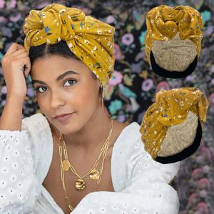 2023 프렌치 빈티지 트위스트 터번 모자, 여성 코튼 반다나 머리띠, 여성 헤어 커버 캡, 꽃 프린트 레이디 머리 랩, 패션