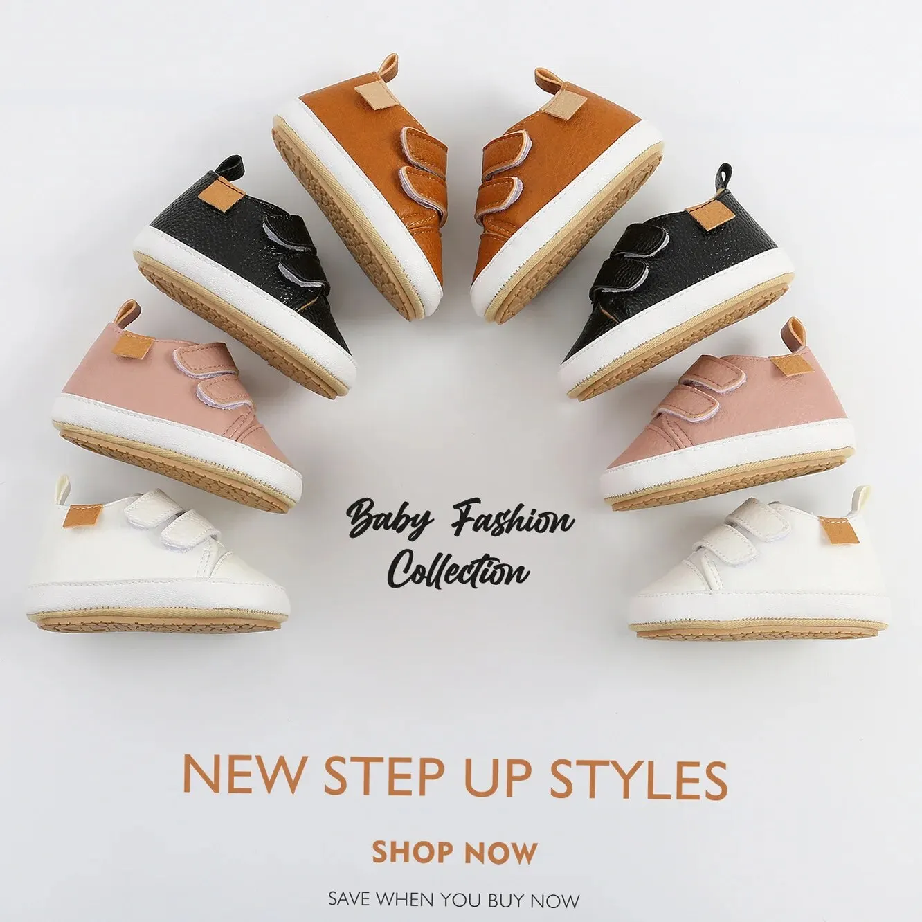 Meckior 남녀공용 클래식 PU 가죽 신발, 유아 고무 밑창, 미끄럼 방지 퍼스트 워커, 유아 모카신, 아기 신발