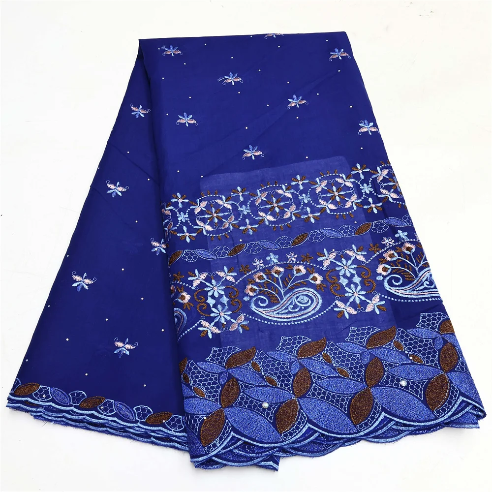 아프리카 코 튼 자 수 드라이 레이스 2025 여성을위한 돌과 고품질 스위스 Voile 레이스 웨딩 파티 드레스