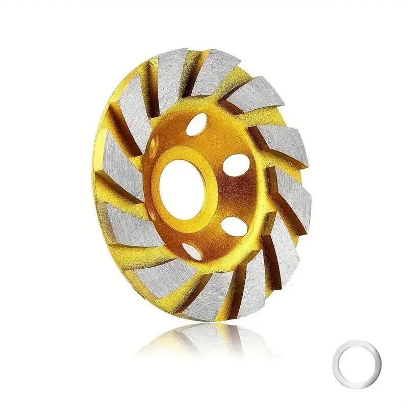 4 인치 콘크리트 터보 다이아몬드 그라인딩 컵 휠 12 세그 앵글 그라인더 용 헤비 듀티 앵글 그라인더 휠