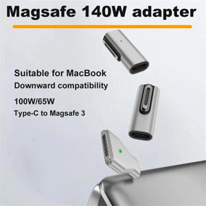 140W 빠른 충전 어댑터 USB C Type-C 암-Magsafe3/2/1 Apple MacBook Air/Pro14 고속 충전 100W 5A 용 자기 어댑터