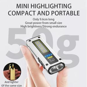 슈퍼 브라이트 LED 소스 작업등 자석 알람, SOS 키 체인 보조배터리, 방수 비상 손전등, 새로운 디자인