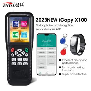 NFC 스마트 카드 리더 라이터 RFID 복사기 X100 USB 포트 액세스 카드 프로그래머 복사기 복사 암호화 키, 5YOA 125KHz 13.56MHz