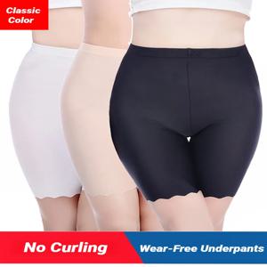 여름 여성용 플러스 사이즈 무봉제 안전 반바지, 여성용 안티 러브 안전 팬티, 치마 아래 착용 가능한 속옷