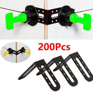 5-200Pcs 타일 레벨링 시스템 클립 바닥 벽용 남성 각도 세라믹 레벨러 스페이서 로케이터 조절기 누워 건설 도구