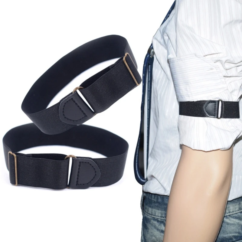 비즈니스 셔츠 슬리브 홀더 셔츠 슬리브 밴드 웨딩 셔츠 슬리브 고정 벨트 탄성 슬리브 홀더 셔츠 완장 X4YC