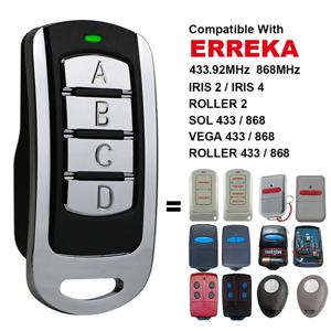ERREKA IRIS EVO IRIS2 IRIS4 ROLLER1 ROLLER2 SOL LIRA VEGA 롤러 4 차고 문짝 리모컨 433MHz 868MHz 게이트 오프너