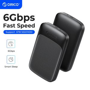 ORICO 6Gbps HDD 인클로저 SATA to Type-C HDD 솔리드 스테이트 드라이브 인클로저 7~9.5mm 2.5인치 SSD/모바일 하드 드라이브용 UASP 지원
