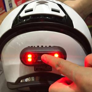 Luces Para Casco 자전거 미등 오토바이 자전거 헬멧 안전 신호 경고 후면 램프 방수 모토 헬멧 LED 라이트