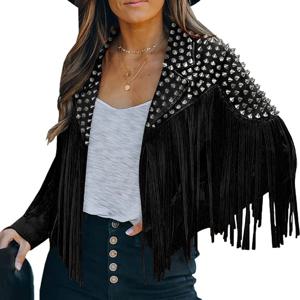 SX 여성용 합성 가죽 스웨이드 리벳 재킷, 펑크 스타일 오토바이 술 캔디 컬러 재킷, 패션