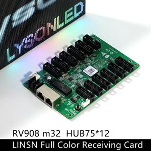 Linsn RV908M32 수신 카드 비디오 월 컨트롤러 LED 디스플레이 화면 RGB 매트릭스 HBU75 풀 컬러 모듈 제어