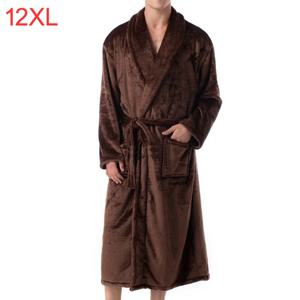 가을 겨울 남성 목욕 가운 12XL 8XL 10XL 4XL 바스트 150cm 따뜻한 플러스 사이즈 잠옷 파자마