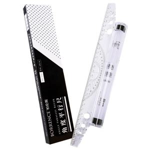 30cm 투명 평행 롤러 눈금자 다기능 그리기 도구 스케일 각도 라인 균형 건축 측정 롤링 눈금자