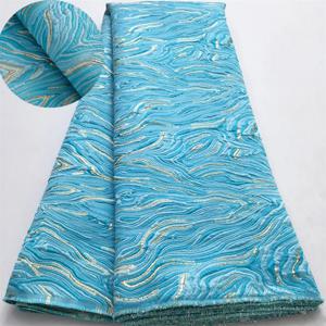 아프리카 프랑스어 브로케이드 레이스 원단 2025 고품질 5 야드 금박 나이지리아 자카드 레이스 원단 여성을위한 우아한 드레스 A4063