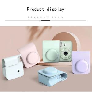 PU 가죽 미니 카메라 보호 가방은 후지필름 폴라로이드 여행 가방에 적합하며, 카메라는 포함되지 않습니다.