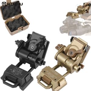 BOOIU L4G24 NVG 헬멧 금속/나일론 마운트 홀더 야간 투시경 고글 PVS15/18 용 야외 스포츠 전술 헬멧 브래킷 마운트