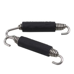 2PCS 스테인레스 스틸 범용 오토바이 머플러 배기 스프링 후크 전면 중간 링크 파이프 배기 연결 스프링 요시무라