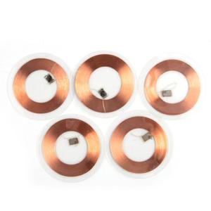 5Pcs 125KHz ID T5577 쓰기 가능 재기록 가능 구리 코일 코인 카드 Keyfob RFID 초박형 휴대 전화 액세스 카드